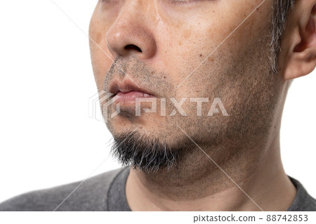 雙下巴中男衰老鬆弛面部線條抗衰老 88742853