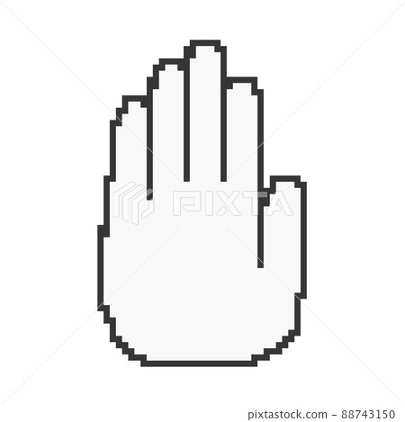 STOP hand sign pixel art STOP hand sign pixel art 88743150