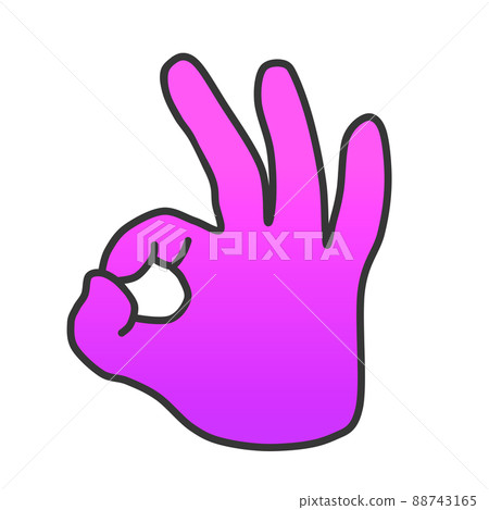 OK手勢（紫色） 88743165
