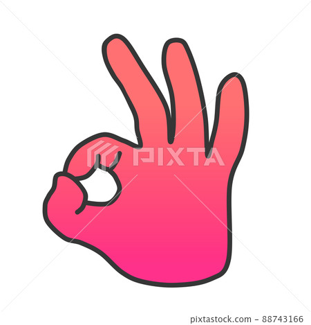 OK手勢(紅色) OK手勢(紅色) 88743166