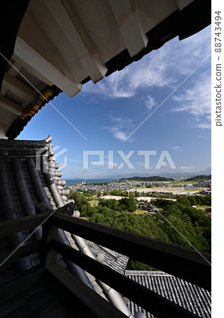 From the castle tower of Hikone Castle 88743494