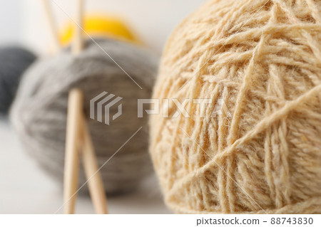 Balls of yarn, close up and space for text Balls of yarn, close up and space for text 88743830