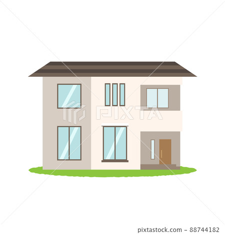 房屋建造的獨戶住宅插圖素材 房屋建造的獨戶住宅插圖素材 88744182