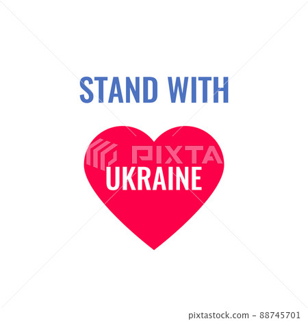 Stand with Ukraine banner. Stop War campaign. Stop war. Pray for Ukraine. Stand with Ukraine banner. Stop War campaign. Stop war. Pray for Ukraine. 88745701