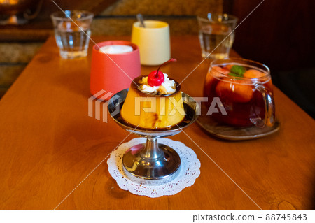 Showa retro coffee shop pudding Showa retro coffee shop pudding 88745843