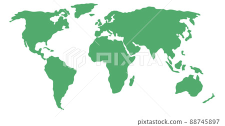 Simplified world map (mainly Europe / African Continent) 88745897