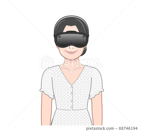 Women using VR goggles 88746194