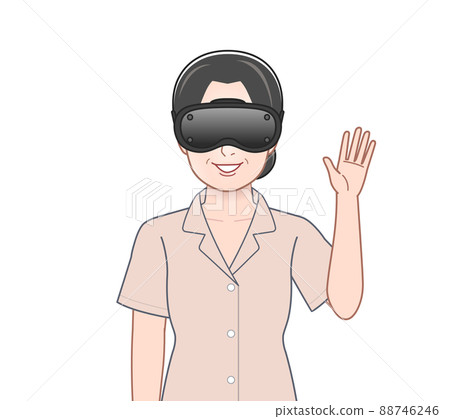 使用 VR 眼鏡的女性 88746246