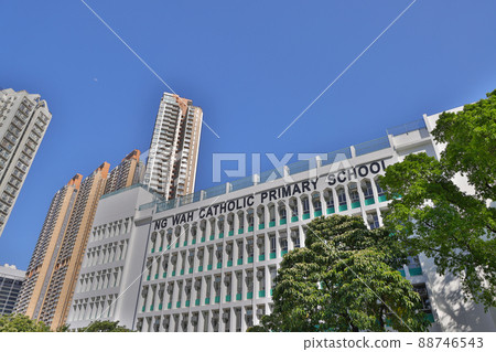 Architectural appearance of a school in Kowloon Tong  10 April 2022 88746543
