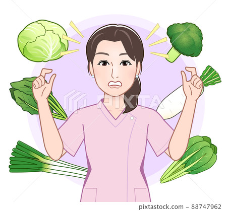 冬季蔬菜和女性 冬季蔬菜和女性 88747962
