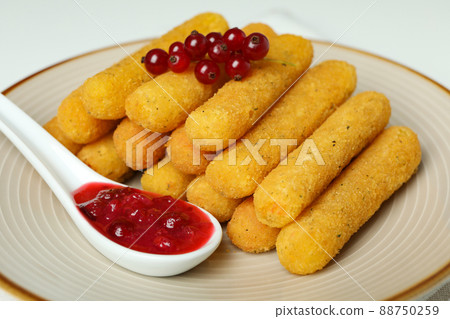 Concept of tasty food with cheese sticks, close up Concept of tasty food with cheese sticks, close up 88750259