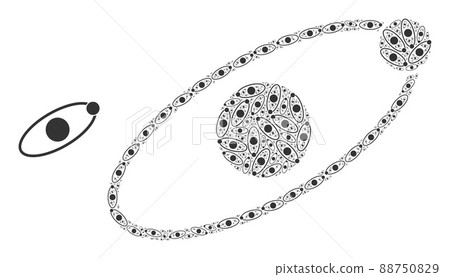 Orbit Recursive Mosaic of Orbit Items - Stock Illustration [88750829 ...