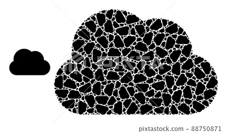 Cloud Recursive Mosaic of Cloud Icons - Stock Illustration [88750871 ...