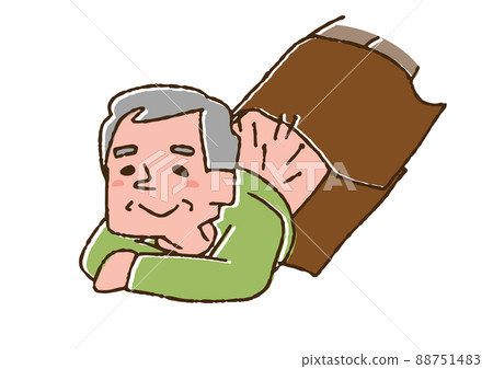 接受針灸的老人,可笑的手寫人物矢量圖,線條畫上的顏色 接受針灸的老人,可笑的手寫人物矢量圖,線條畫上的顏色 88751483