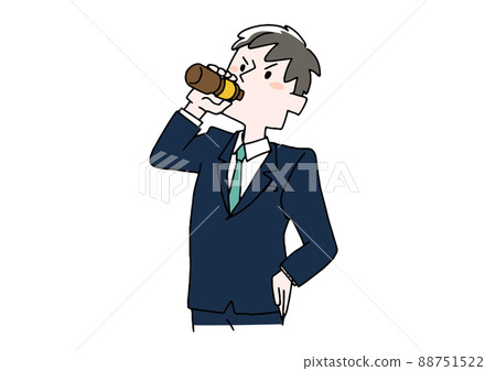 商人能量飲料、滑稽的手寫數字、矢量圖、線條藝術和顏色 88751522