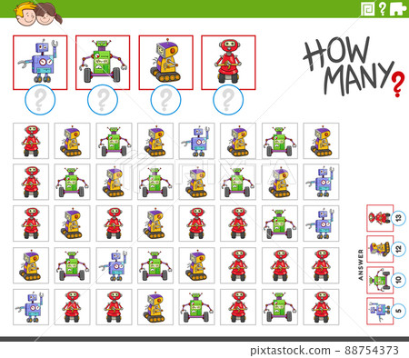 how many cartoon robot characters counting game how many cartoon robot characters counting game 88754373