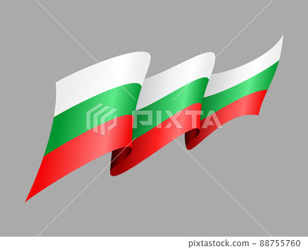 Bulgarian flag wavy abstract background. Vector illustration. Bulgarian flag wavy abstract background. Vector illustration. 88755760