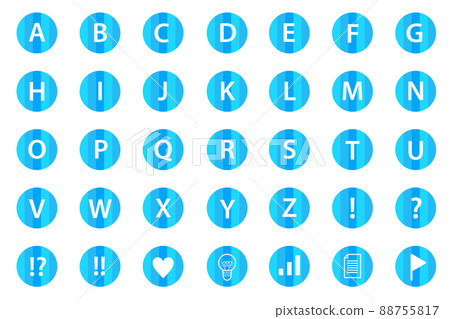 Icon button alphabet alphabet English pictogram symbol Icon button alphabet alphabet English pictogram symbol 88755817