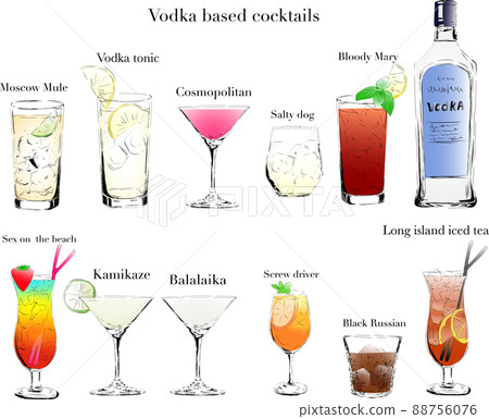 Vodka-based cocktail set Vodka-based cocktail set 88756076