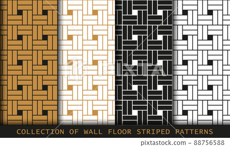Vector set of tiled seamless patterns. Collection of floor wall textures Vector set of tiled seamless patterns. Collection of floor wall textures 88756588