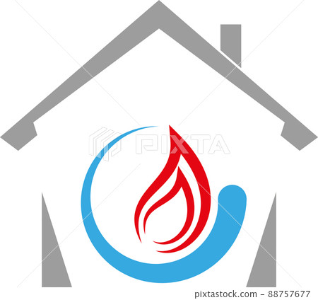 Flame, Water Drop, Plumber, Repairman, Installer, Logo Flame, Water Drop, Plumber, Repairman, Installer, Logo 88757677