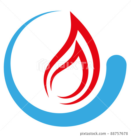 Flame, Water Drop, Plumber, Repairman, Installer, Logo Flame, Water Drop, Plumber, Repairman, Installer, Logo 88757678