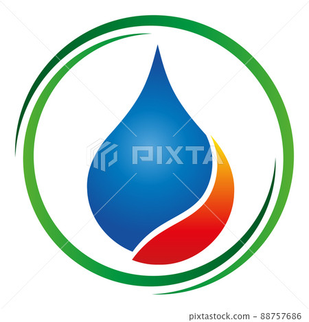 Flame, Water Drop, Plumber, Repairman, Installer, Logo Flame, Water Drop, Plumber, Repairman, Installer, Logo 88757686