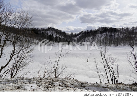 Dam lake of Ejimabetsu dam Dam lake of Ejimabetsu dam 88758073