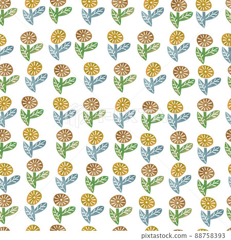 無縫的花朵圖案。紡織品、壁紙和包裝紙設計。 88758393