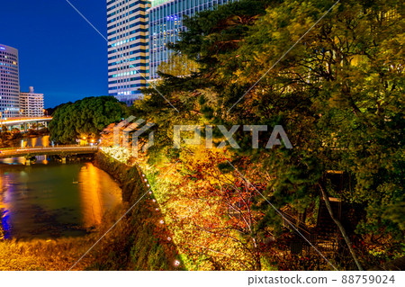[東京都市風景]紀尾井町周邊城市夜景 88759024