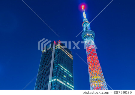 [東京都市風景] 東京晴空塔夜景 88759089