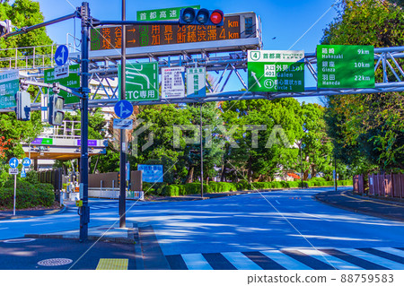 [圖片素材]首都高速入口（外苑） 88759583