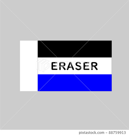 Eraser illustration. Gray background. 88759913