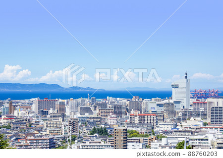  Oita city and Beppu Bay 88760203