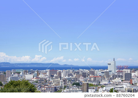 Oita city and Beppu Bay Oita city and Beppu Bay 88760204