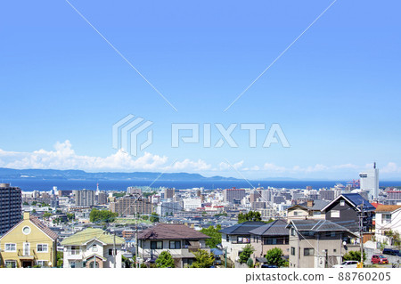 Oita city and Beppu Bay Oita city and Beppu Bay 88760205