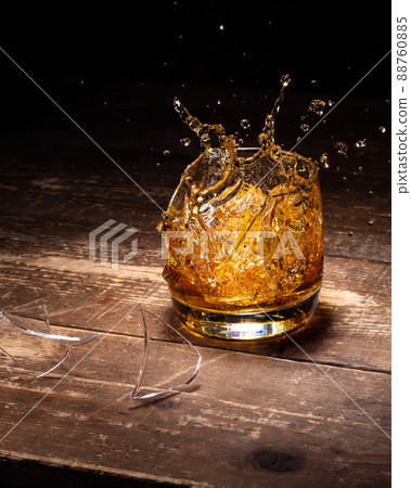 Broken whiskey glass Broken whiskey glass 88760885