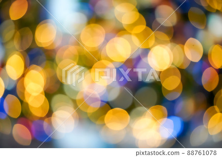Colourful & Beautiful Blurry circle bokeh, out of focus background in the Christmas concept and theme. 88761078