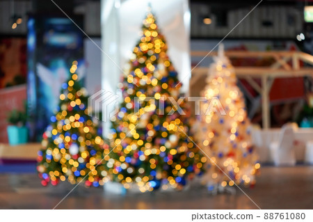 Colourful & Beautiful Blurry circle bokeh, out of focus background in the Christmas concept and theme. 88761080