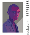 A painted portrait of a young man. 88761138