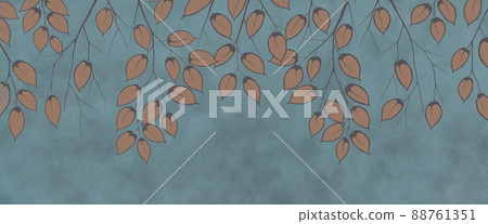 Painted floral pattern to be applied to the wall. Painted floral pattern to be applied to the wall. 88761351