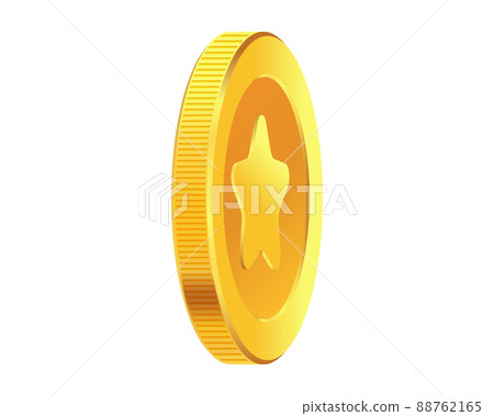 Golden money. Rotating gold coin. Golden money. Rotating gold coin. 88762165