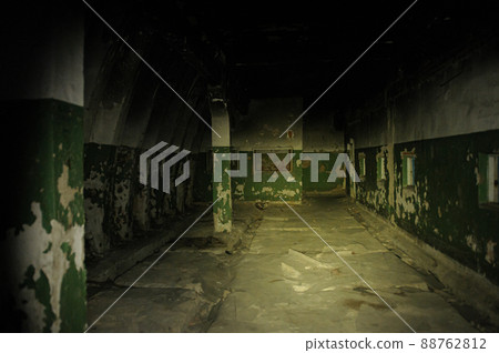 corridor the old destroyed military base of missile forces 88762812