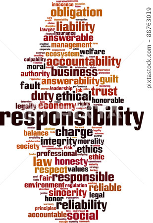 Responsibility word cloud Responsibility word cloud 88763019