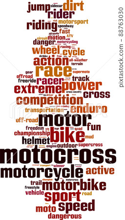 Motocross word cloud Motocross word cloud 88763030