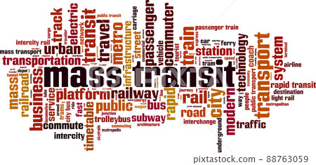 Mass transit word cloud Mass transit word cloud 88763059