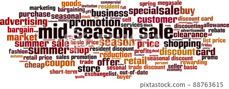 Mid season sale word cloud Mid season sale word cloud 88763615
