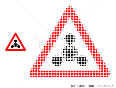 Halftone Dotted Chemical Warning Icon - Stock Illustration [88764907 ...