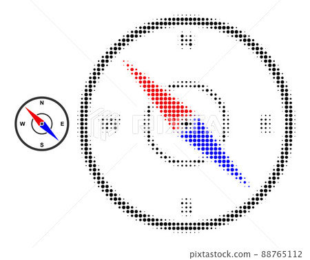 Halftone Dotted Compass Icon - Stock Illustration [88765112] - PIXTA