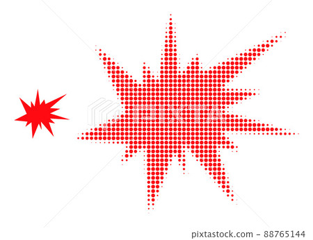 Halftone Dotted Boom Icon 88765144